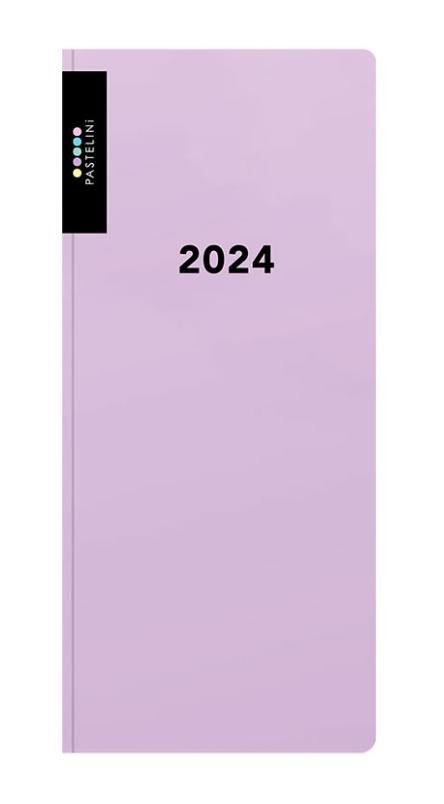 Levně Diář PVC měsíční 2024 PASTELINI - fialová