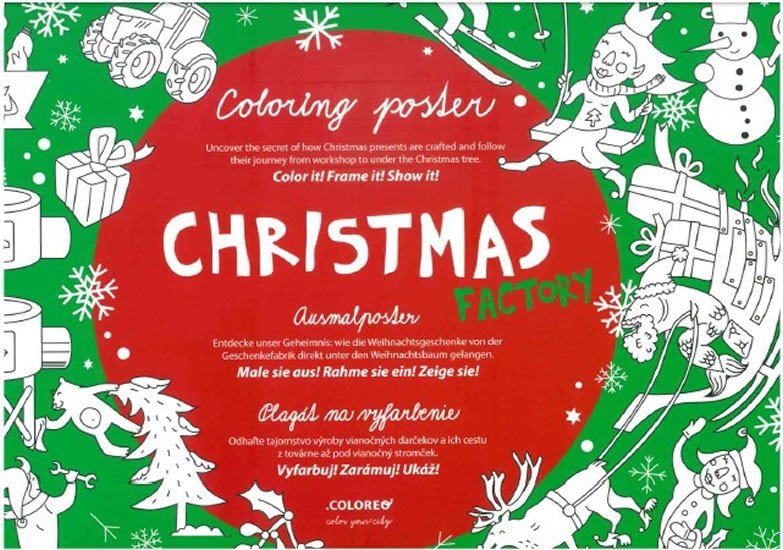 Levně Christmas Factory - Plakát omalovánka