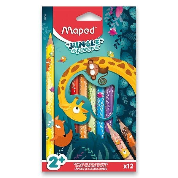 Levně Maped Pastelky Jungle Fever Jumbo 12 ks