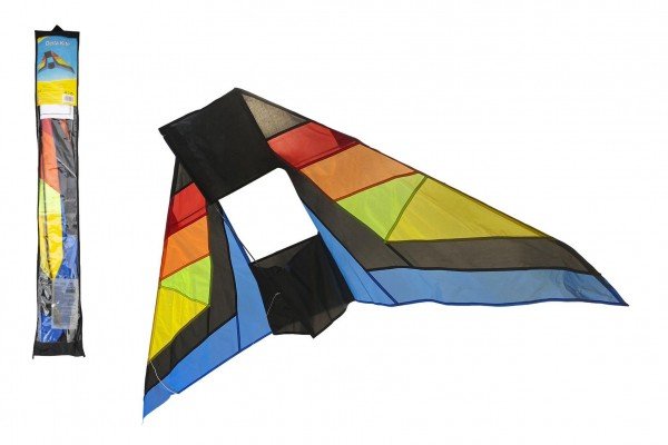 Levně Drak létající nylon delta 183x81cm barevný v sáčku