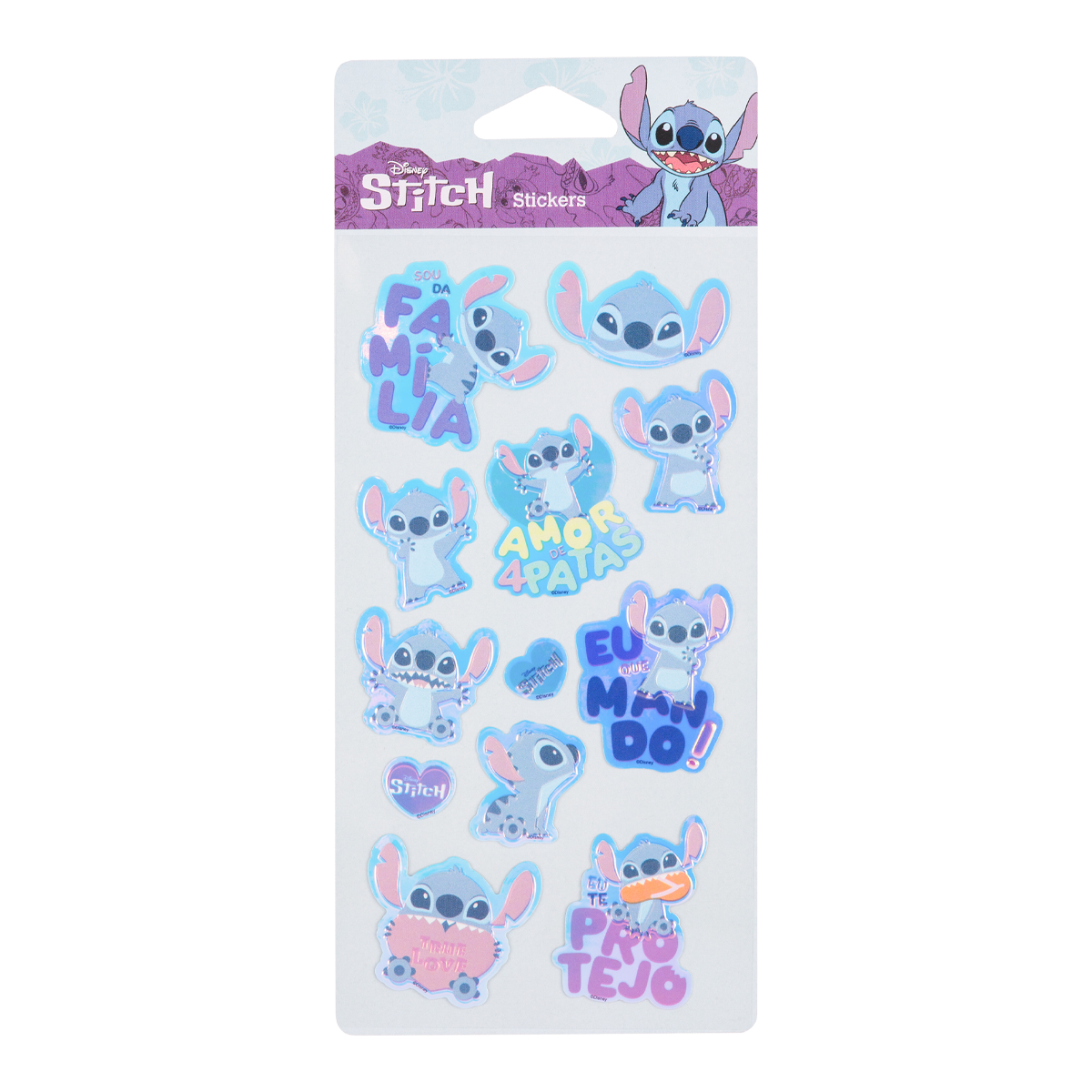 Levně Colorino Pop-Up samolepky Stitch 2, mix motivů a velikostí