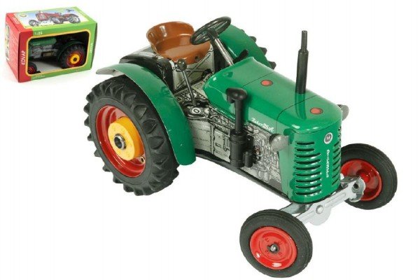 Levně Traktor Zetor 25A zelený na klíček kov 15cm 1:25 v krabičce Kovap