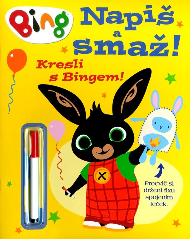 Levně Bing - Napiš a smaž! Kresli s Bingem! - Kolektiv