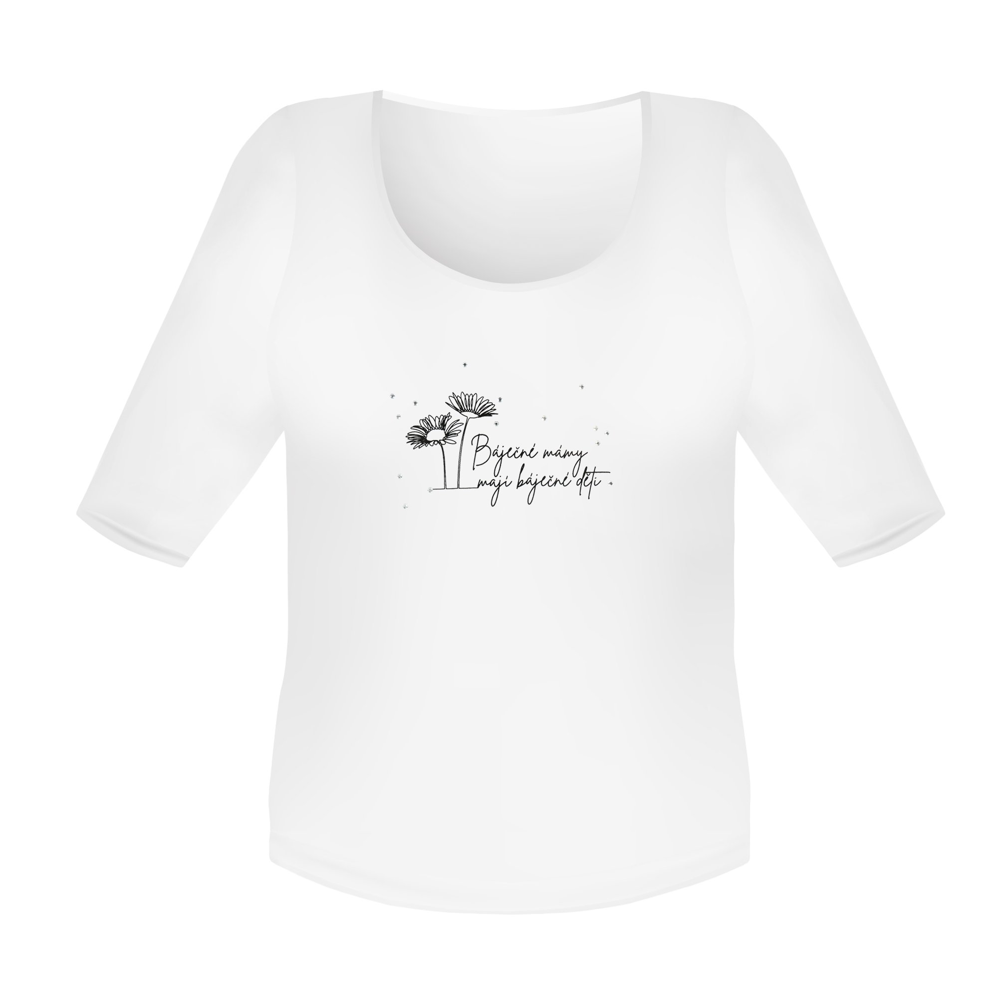 Levně Albi Dámské tričko s kamínky - Báječné maminky, vel. L - Albi