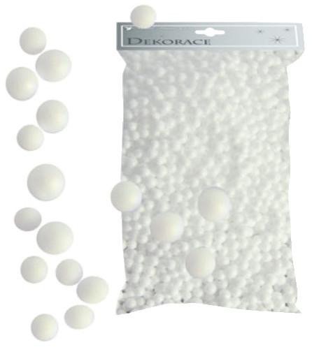Levně Kuličky z polystyrenu 15g - bílé 4-5 mm