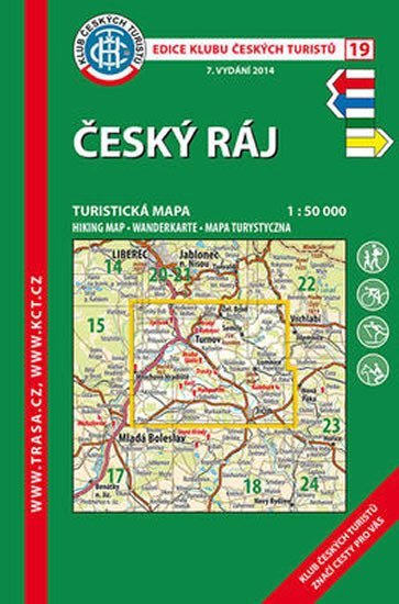 Levně KČT 19 Český ráj1:50 000 / 7. vydání Turistická mapa