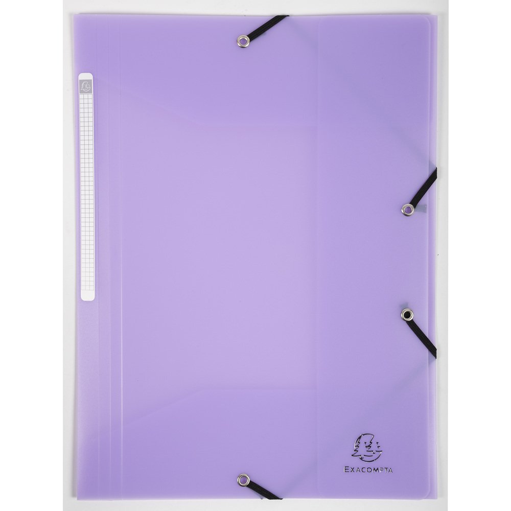 Levně Exacompta spisové desky s gumičkou Pastel, A4 maxi, PP, fialové - 5ks