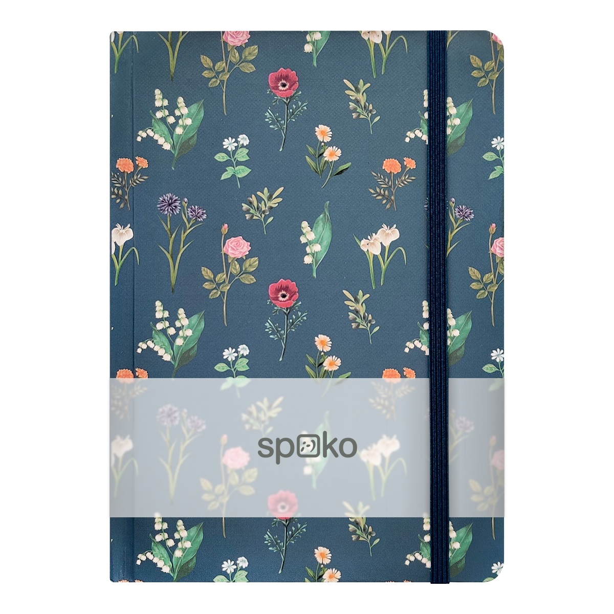 Levně Spoko zápisník, Flowers II (květiny), A5, 75 g, 96 stránek, linkovaný - 3ks