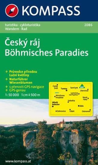Levně Český ráj, Böhmisches Paradies 1:50 000 / turistická mapa KOMPASS 2086