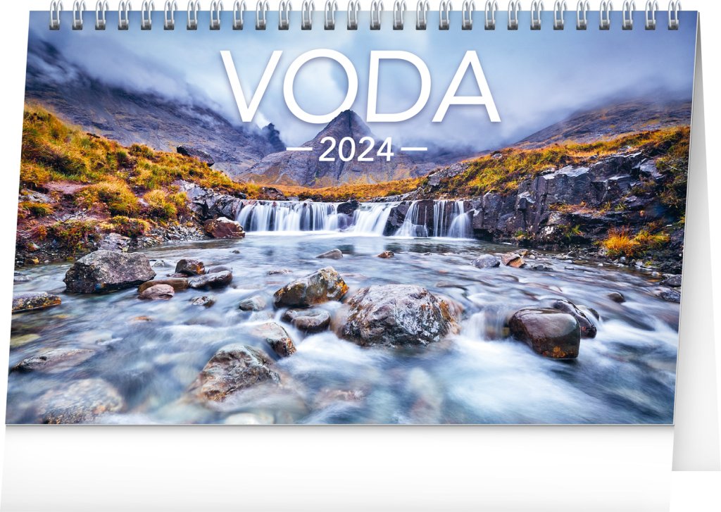 Kalendář 2024 stolní: Voda CZ/SK, 23,1 × 14,5 cm