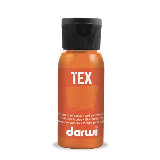 Levně DARWI TEX barva na textil - Oranžová 50 ml