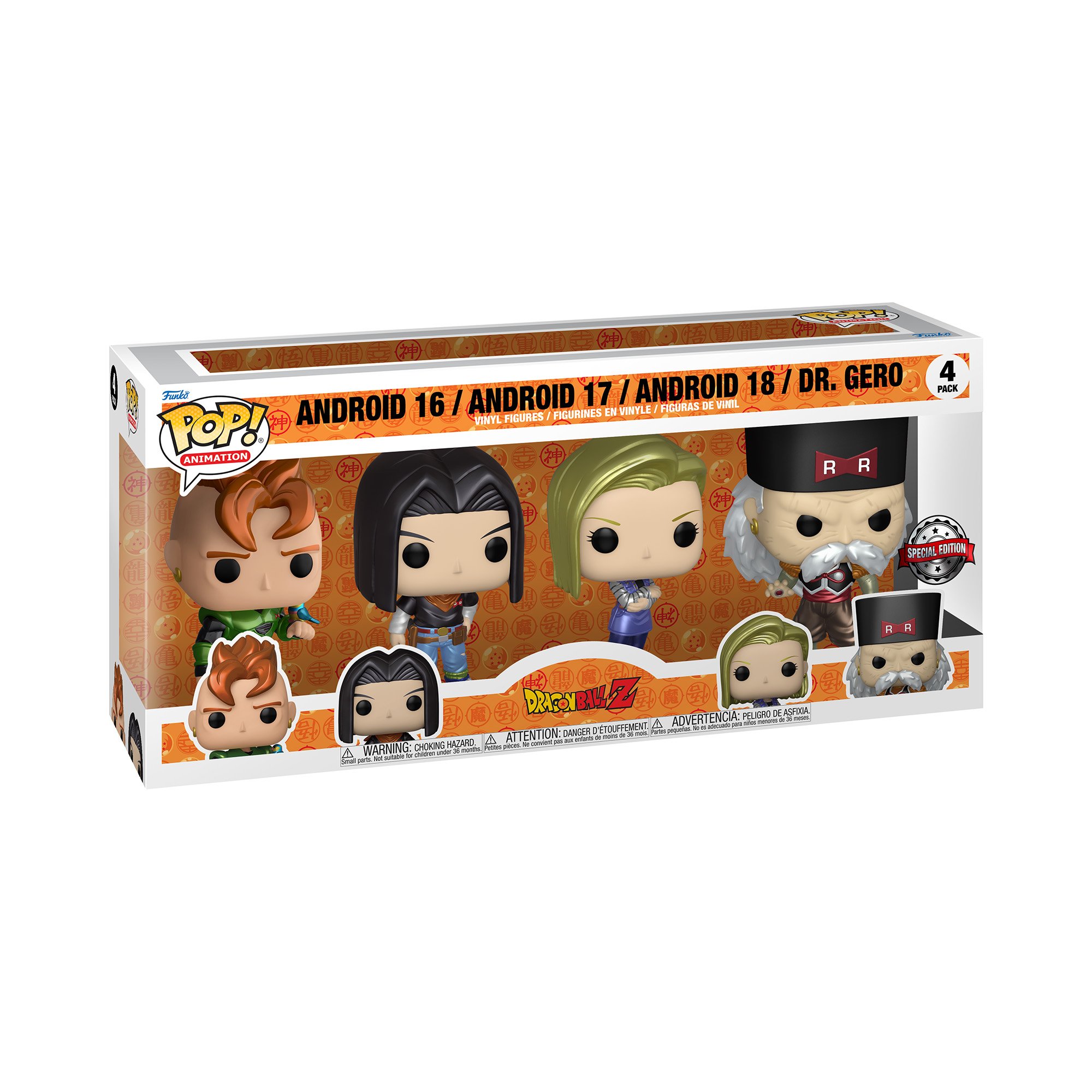 Levně Funko POP Animation: Dragon Ball Z - Android 16, Android 17, Android 18 &amp; Dr. Gero