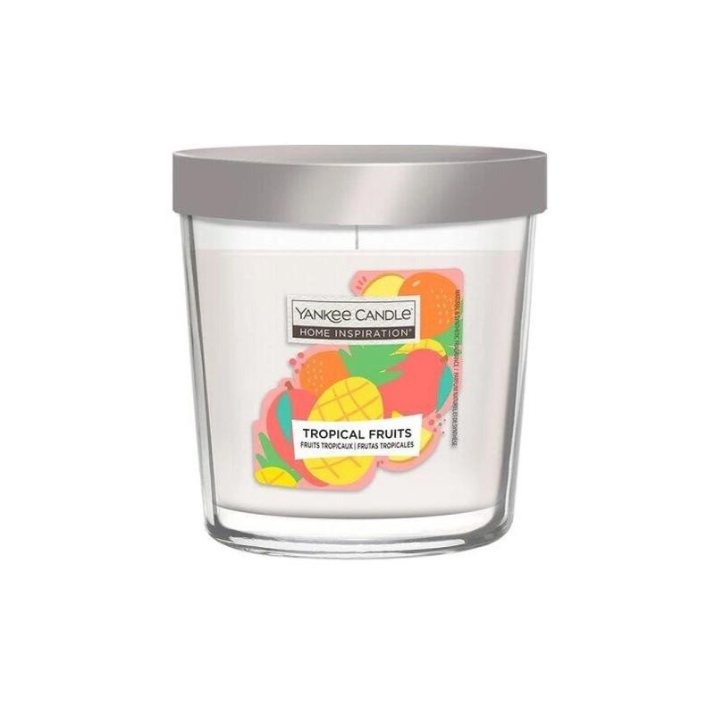 Levně YANKEE CANDLE HOME INSPIRATION VALUE střední svíčka ve skle Tropical Fruits