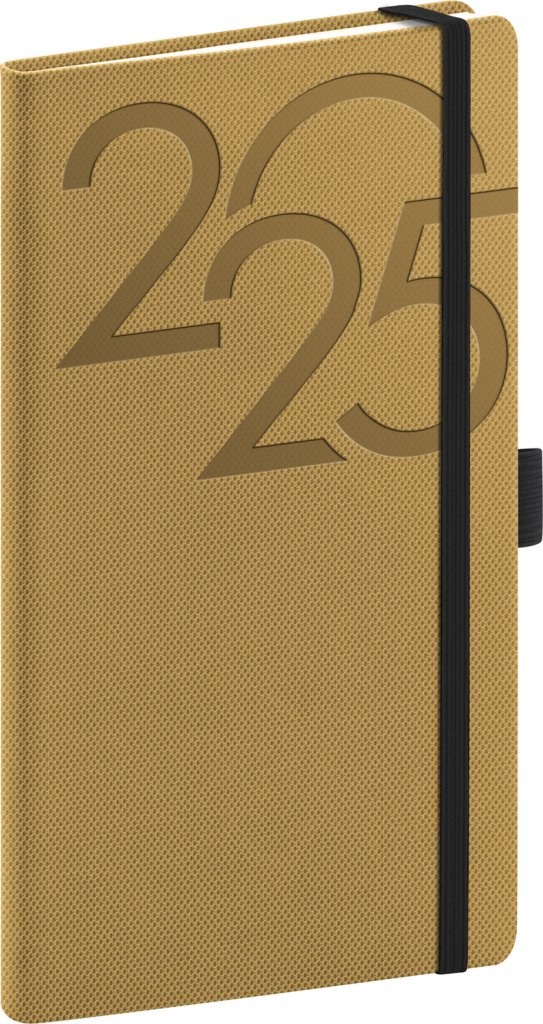 Levně Diář 2025: Ajax - zlatý, kapesní, 9 × 15,5 cm
