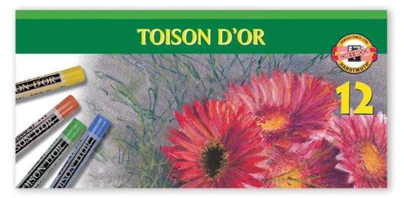 Levně Koh-i-noor křídy (pastely) prašné umělcké 7 mm Toison D´or souprava 12 ks