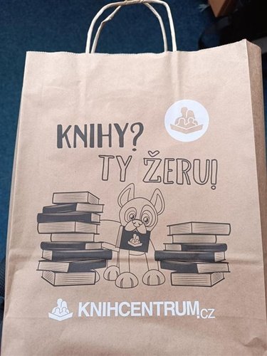 Levně Papírová taška KNIHCENTRUM.cz (250 ks)