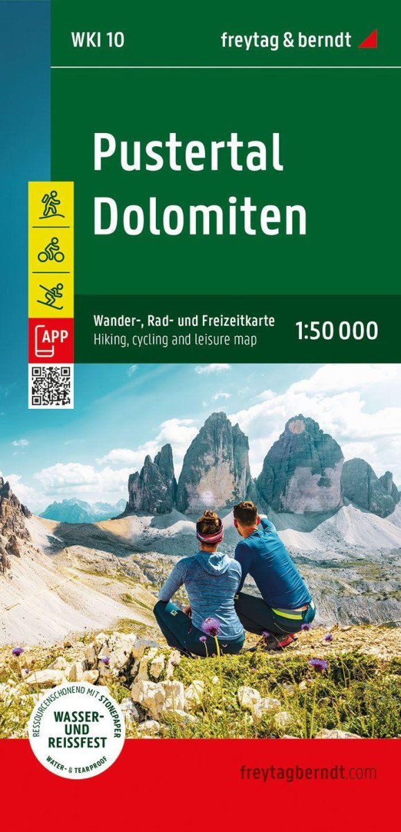 Levně Pustertal - Dolomity 1:50 000 / turistická, cyklistická a rekreační mapa