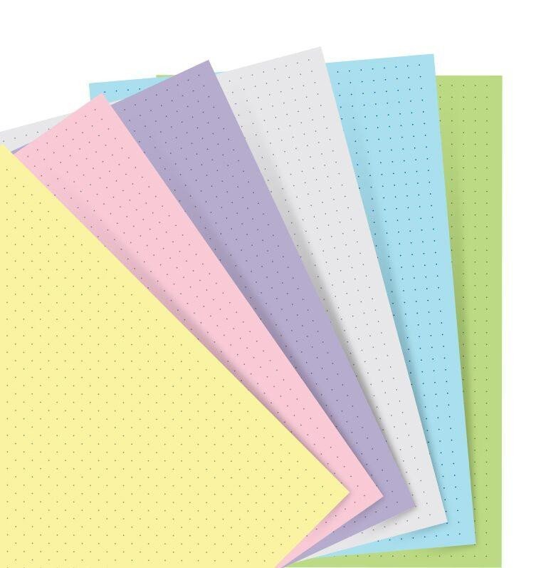 Levně Filofax papír tečkovaný, pastelový