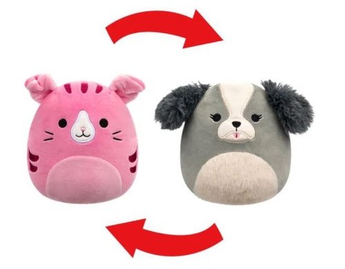 Levně Squishmallows 2v1 Shih-tzu Malu a Skotská kočka Geraldine 13 cm