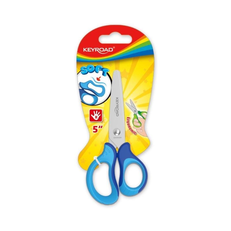 Levně Keyroad Dětské nůžky Soft 12,5 cm - modré