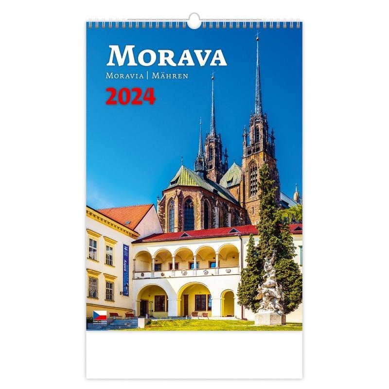 Levně Kalendář nástěnný 2024 - Morava