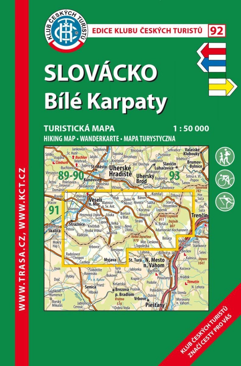Levně KČT 92 Slovácko, Bílé Karpaty 1:50 000/ 9. vydání 2023