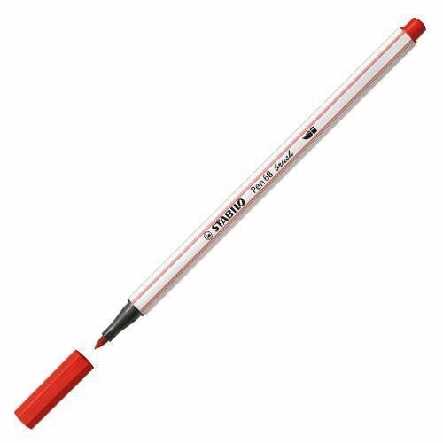 Levně Fixa STABILO Pen 68 brush červená karmínová