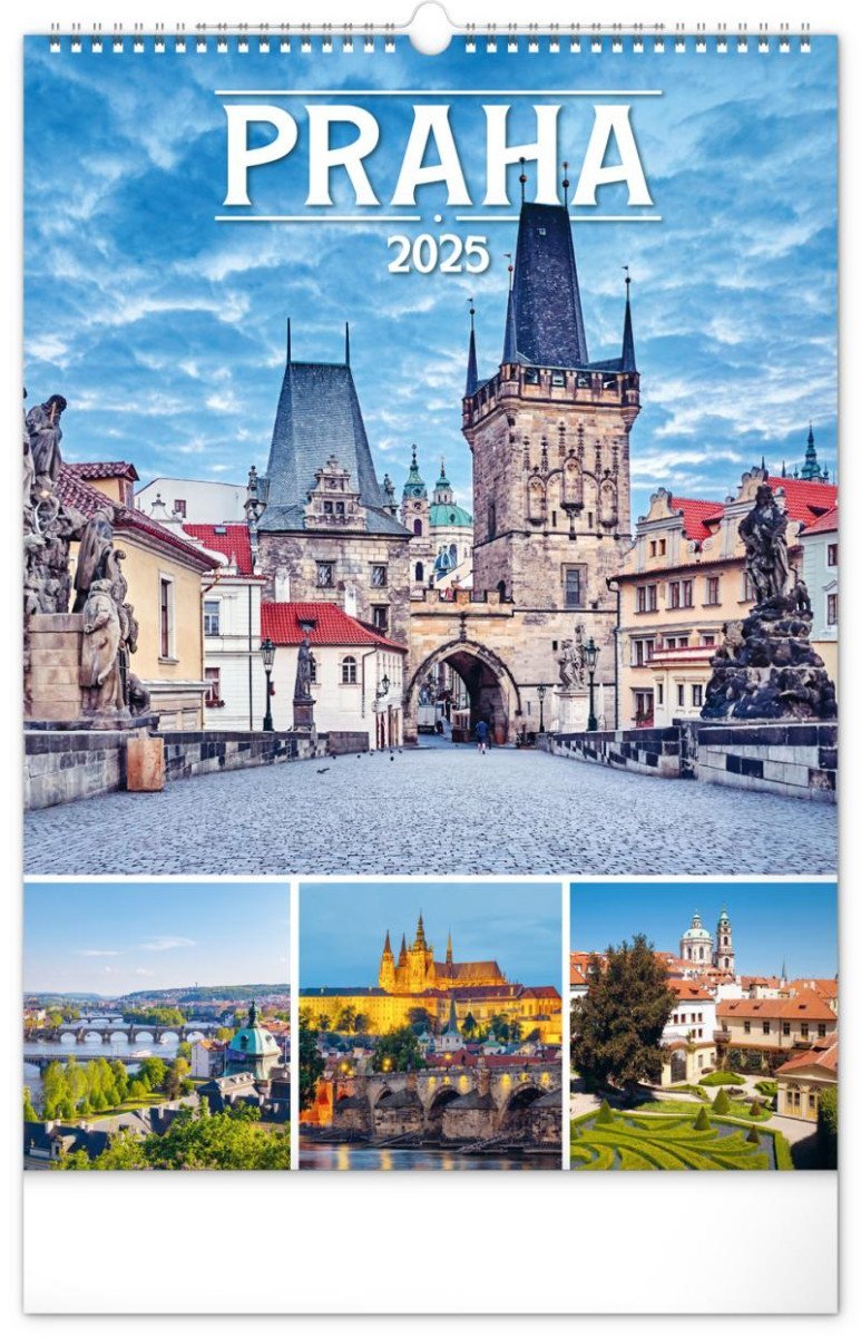 Levně Kalendář 2025 nástěnný: Praha, 33 × 46 cm