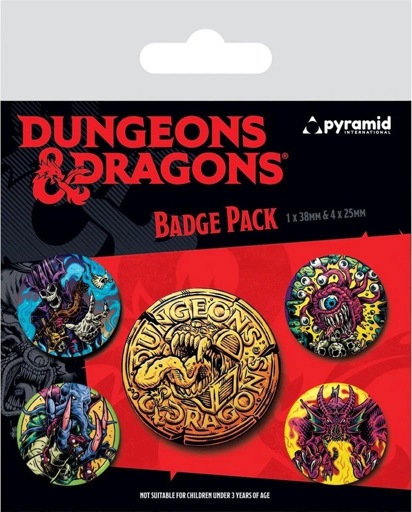 Levně Dungeons and Dragons - set odznaků - EPEE Merch - Pyramid