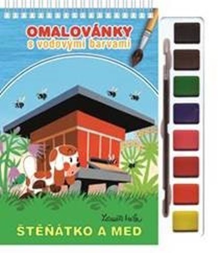Levně Štěňátko a med - Omalovánky s vodovými barvami a štětcem - Zdeněk Miler