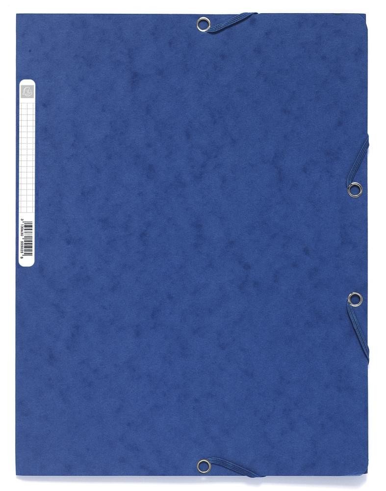 Spisové desky s gumičkou A4 prešpán 400 g/m2 - modré