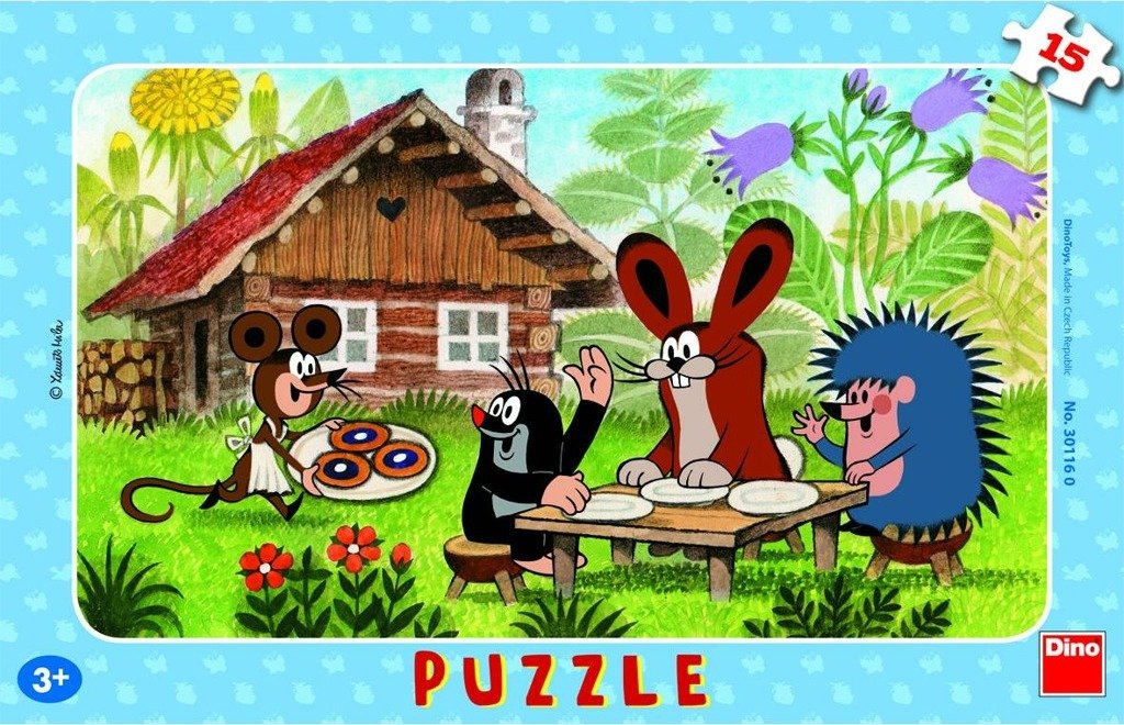 Levně Puzzle deskové Krtek na návštěvě 15 dílků - Dino