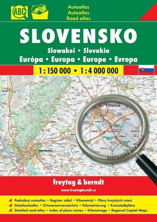 Slovensko autoatlas 1:150 0000 A4, spirála