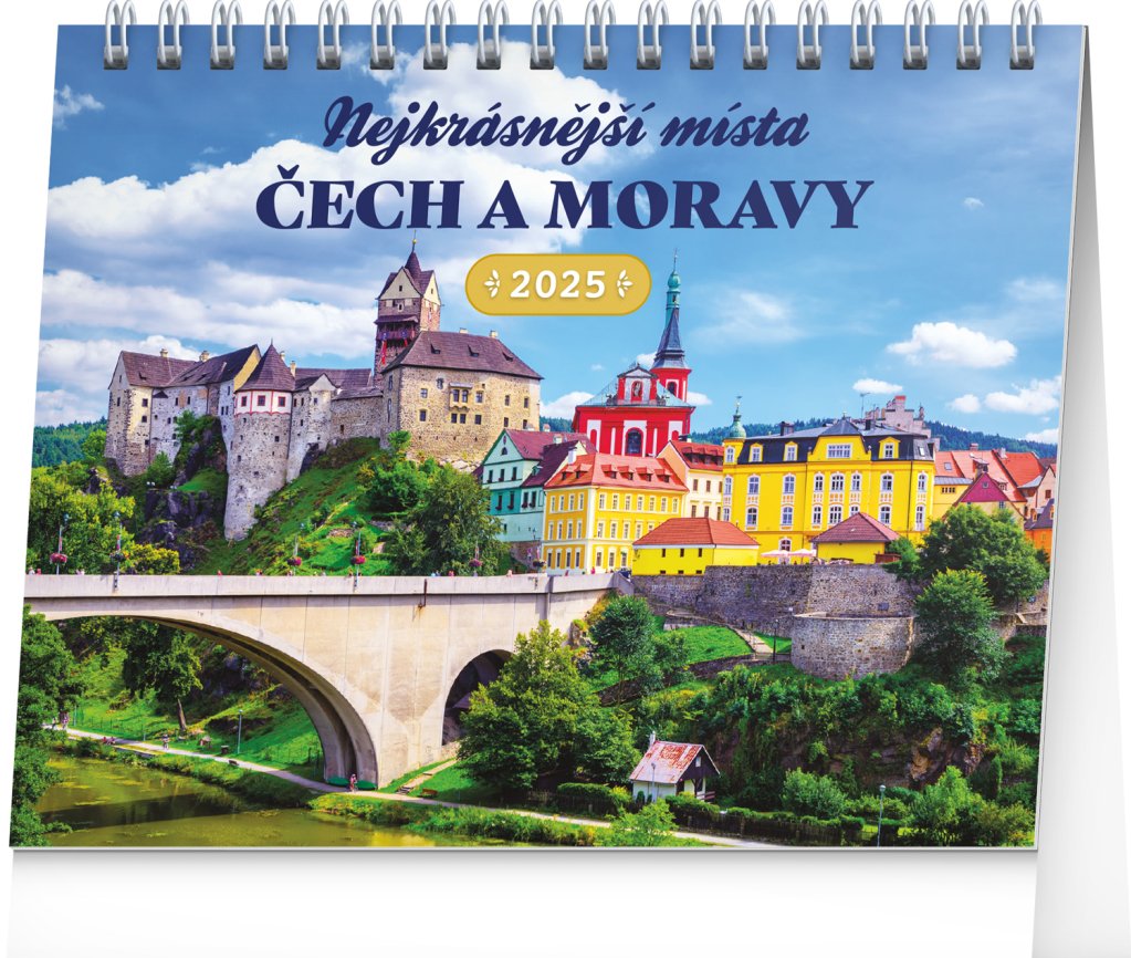 NOTIQUE Stolní kalendář Nejkrásnější místa Čech a Moravy 2025, 16,5 x 13 cm