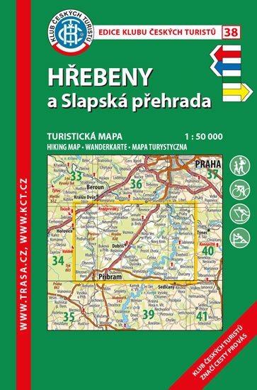 Levně KČT 38 Hřebeny a Slapská přehrada 1:50 000/turistická mapa
