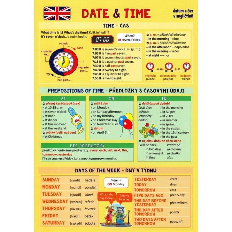 Levně Angličtina Date &amp; Time - Pomůcka pro školáky