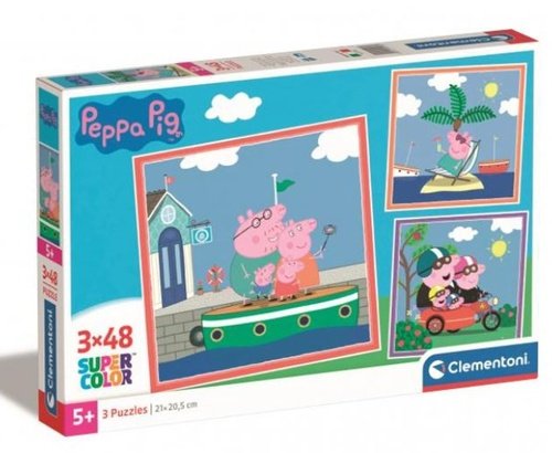 Product detail of Puzzle 3x48 Peppa Pig