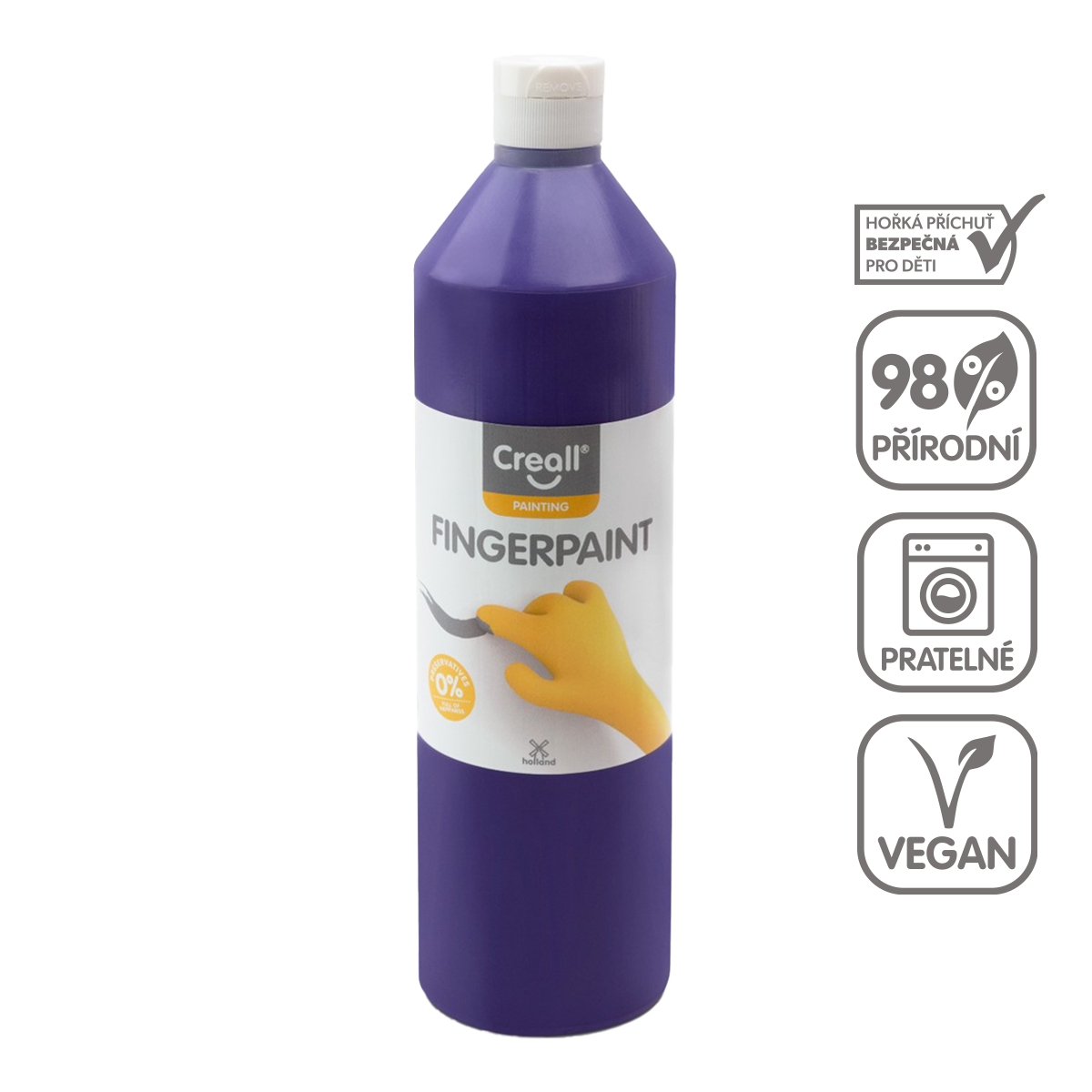 Creall prstová barva HAPPY INGREDIENTS, 750 ml, fialová