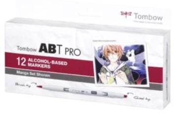 Levně Tombow Oboustranný lihový fix ABT PRO - Manga Set Shonen 12 ks