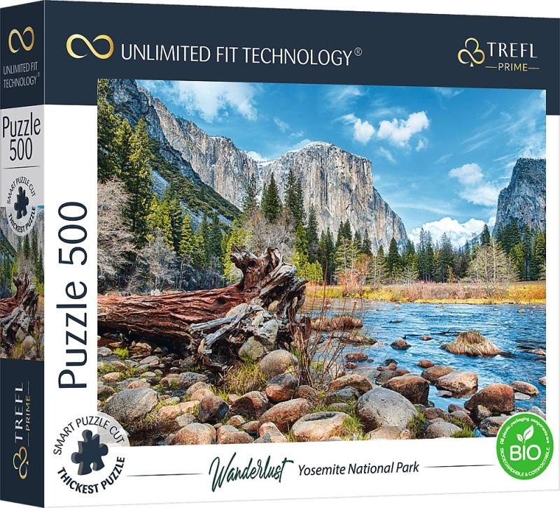 Levně Puzzle UFT Wanderlust: Yosemitský národní park, Kalifornie, USA/500 dílků