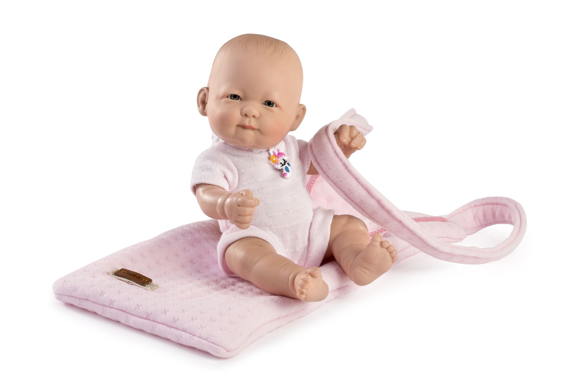 Levně Guca 946 NEW BORN HOLČIČKA - realistická panenka miminko s celovinylovým tělem - 25 cm