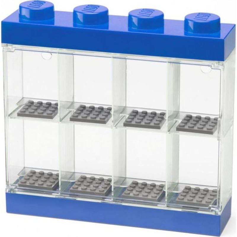 Levně Sběratelská skříňka LEGO na 8 minifigurek - modrá