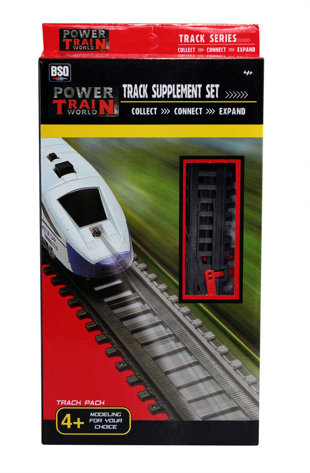 POWER TRAIN WORLD - Koleje A (1x křížení kolejí, 4x rovná, krátká kolej, 2x kolej s výhybkou) - EPEE