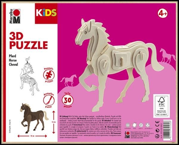 Levně Marabu KiDS 3D Puzzle - Horse