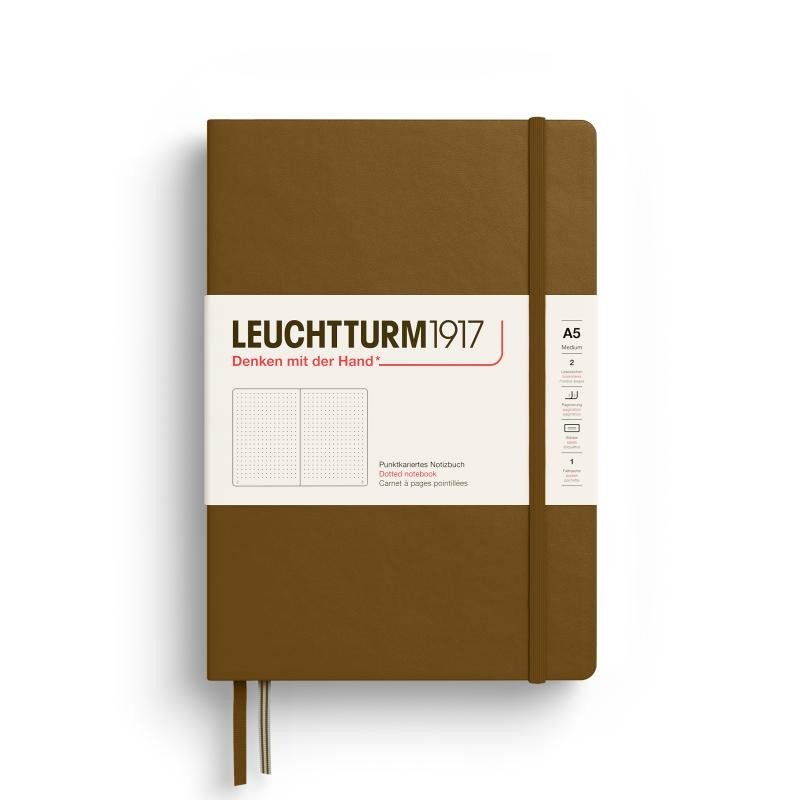 Levně Leuchtturm1917 Zápisník Spice Brown Medium A5 tečkovaný