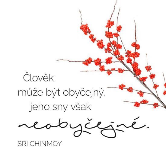 Levně Korkový podtácek s citátem - Člověk může být obyčejný, jeho sny však neobyčejné - Sri Chinmoy