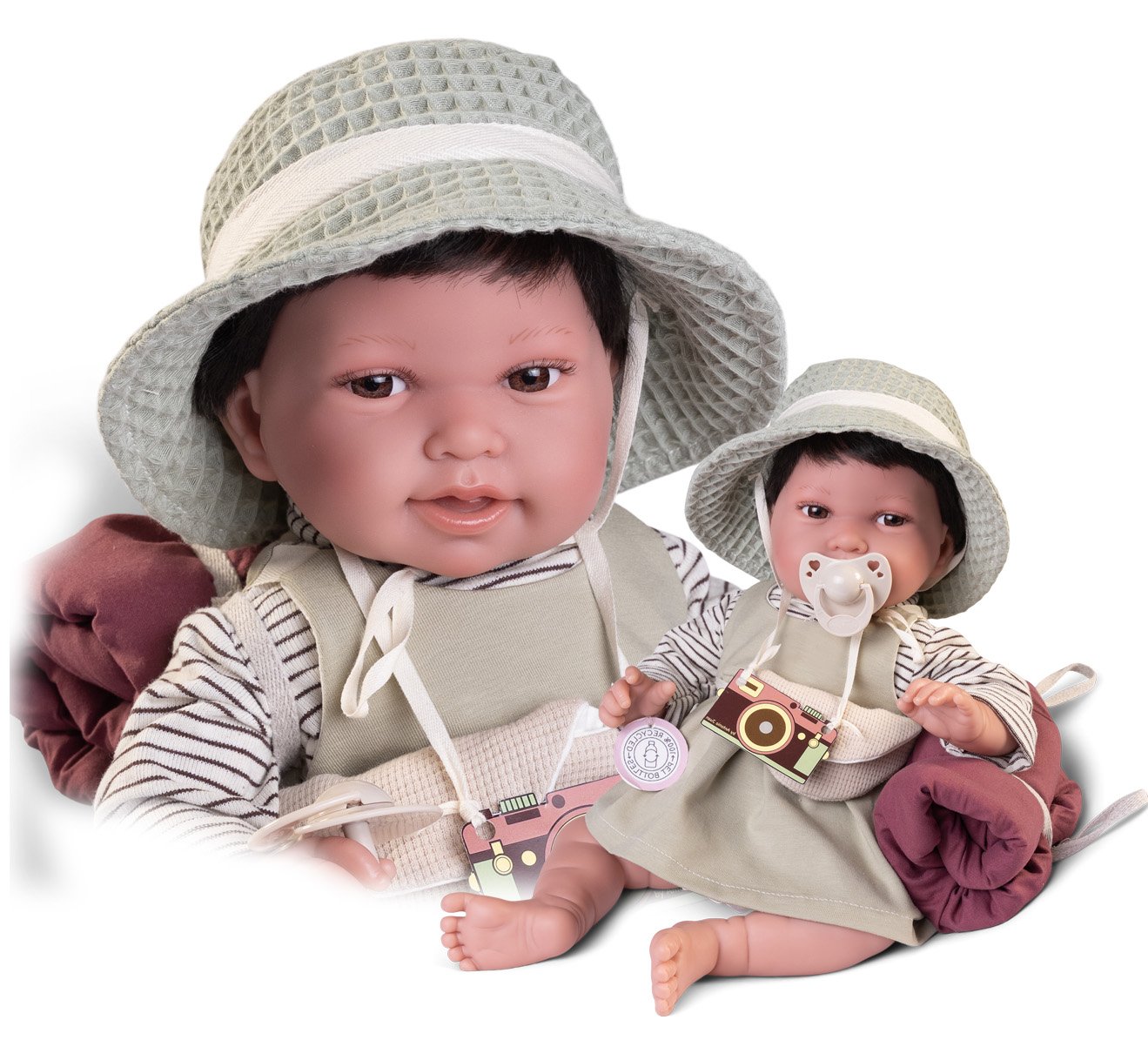 Levně Antonio Juan 33364 PIPA HAIR - realistická panenka miminko s měkkým látkovým tělem - 42 cm