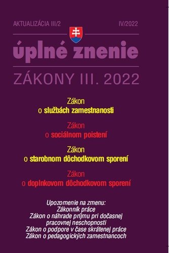Levně Aktualizácia III/3 2022 – Sociálne poistenie a dôchodkové sporenie