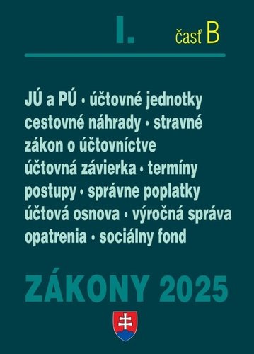 Levně Zákony I B/2025 – účtovné zákony