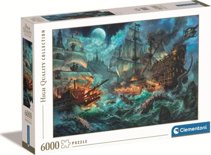 Levně Puzzle Pirátská bitva 6000 dílků - Clementoni